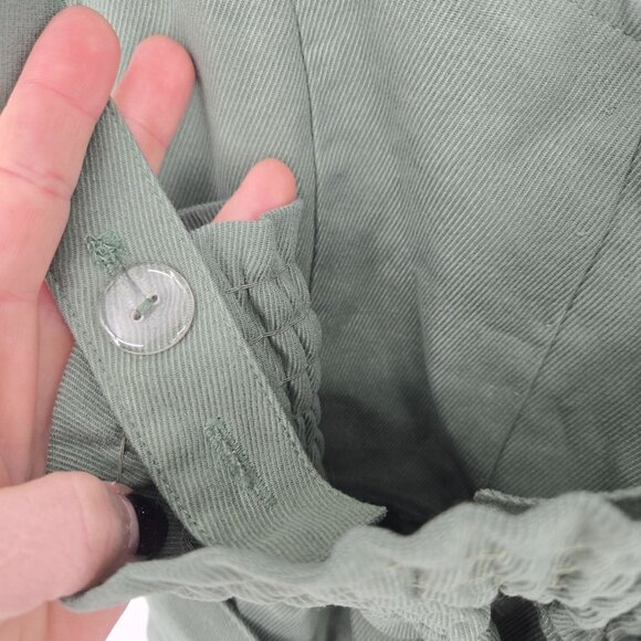 Nohea womens medium olive green belted adjustable strap mermaid midi dress NWT - Picture 8 of 12